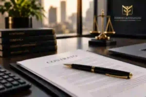 Contrato empresarial e cobrança de cliente inadimplente em ambiente corporativo da Ferreira e Fernandes